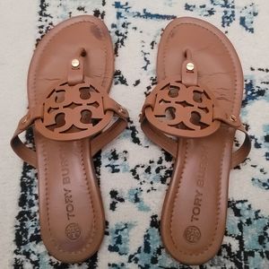 Tory Burch Miller Sandals.  Vintage Vachetta. 9.5M